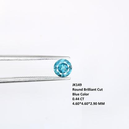 4.60 MM Round Brilliant Cut Blue Diamond for Engagement Rings | Ideal for Gold Ring Settings
