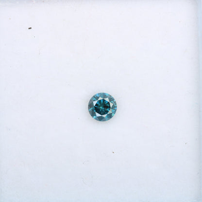 0.40 CT Round Brilliant Blue Diamond for Engagement Rings | Ideal for Gold Ring Settings