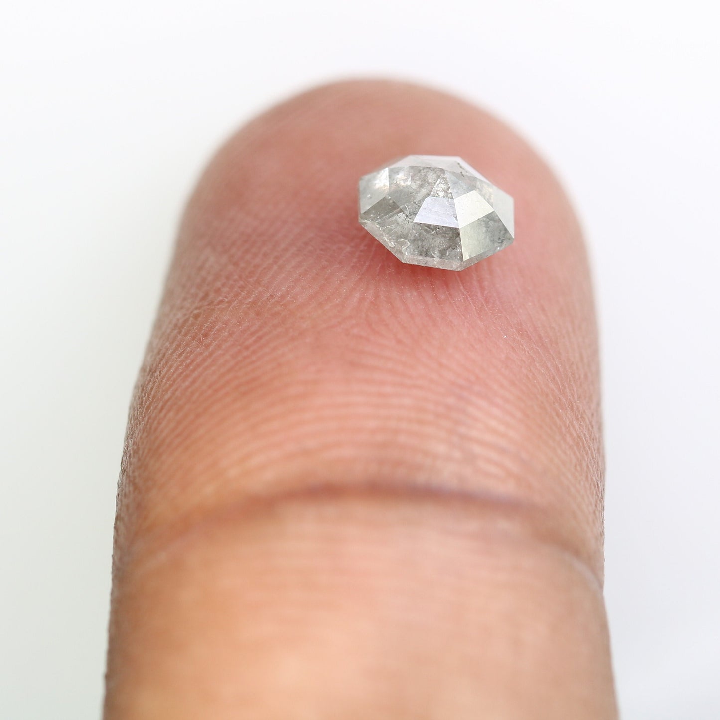 0.89 CT Salt and Pepper Natural Loose Diamond, Octagon Cut for Handmade Necklace Pendant, Diamond Bracelet Engagement Gold Ring For Women