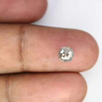 0.89 CT Salt and Pepper Natural Loose Diamond, Octagon Cut for Handmade Necklace Pendant, Diamond Bracelet Engagement Gold Ring For Women