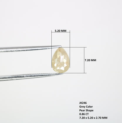 Grey Pear Shape Rose Cut Diamond RingFor Gold Ring Diamonds