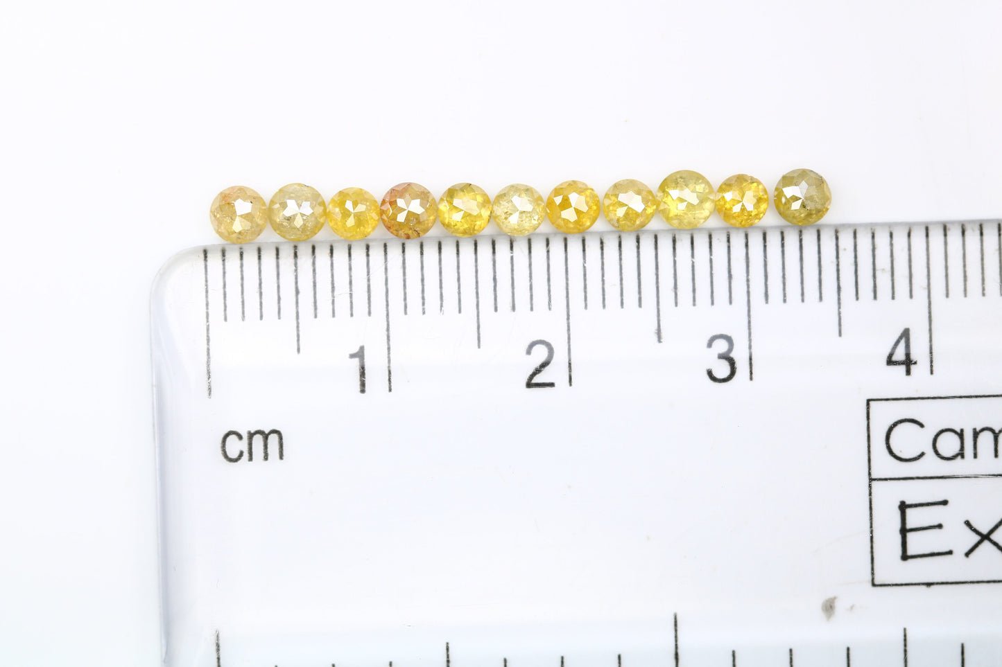 1.69  CT, 2.9 X 3.3 MM | Yellow Diamond | Rount Rose Cut Diamond | Salt and Pepper | Loose Diamonds For Wedding Ring, Earring Pairs |