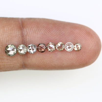 2.0 - 4.0 MM Natural Loose Diamond White Round Rose cut DiamondFor Gold Ring Diamonds