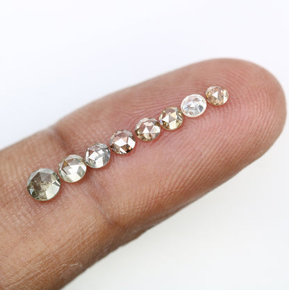 2.0 - 4.0 MM Natural Loose Diamond White Round Rose cut DiamondFor Gold Ring Diamonds