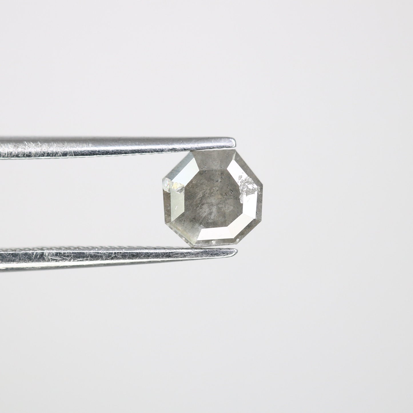 0.89 CT Salt and Pepper Natural Loose Diamond, Octagon Cut for Handmade Necklace Pendant, Diamond Bracelet Engagement Gold Ring For Women