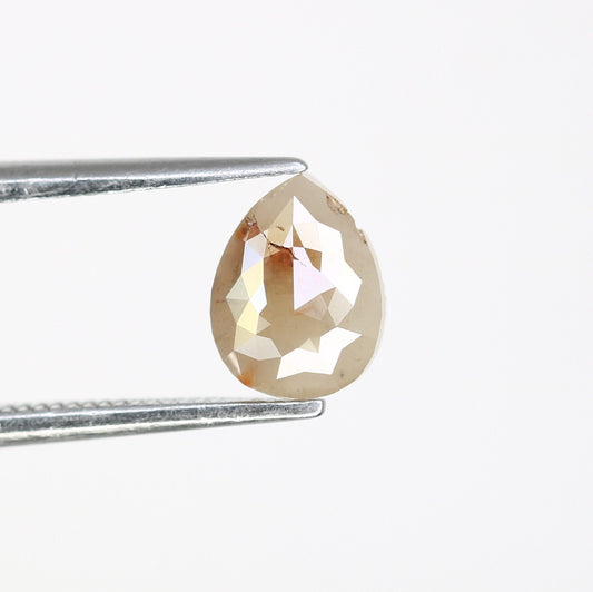 Pear Salt and Pepper Rose Cut Rustic DiamondFor Gold Ring Diamonds