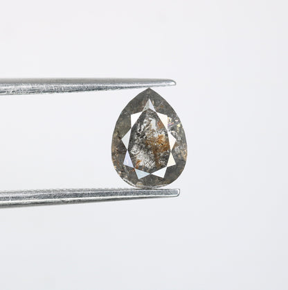 Pear Salt and Pepper Galaxy Diamond Ring for Gold Ring | Unique Rustic Diamond Jewelry | Custom Engagement Ring