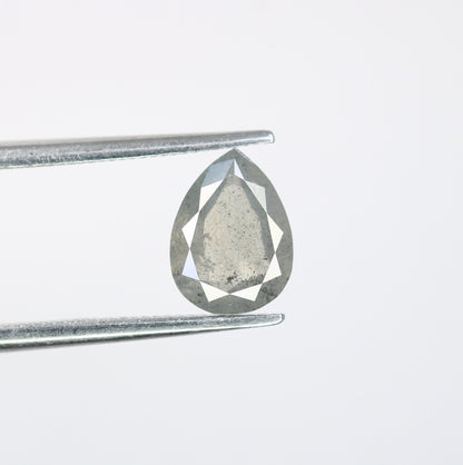 Pear Salt and Pepper Diamond Engagement Ring for Gold Ring | Unique Rustic Diamond Jewelry | Customizable Gemstone Ring