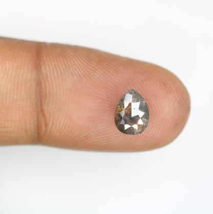 Pear Salt and Pepper Galaxy Diamond Ring for Gold Ring | Unique Rustic Diamond Jewelry | Custom Engagement Ring