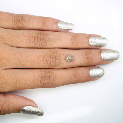 Pear Salt and Pepper Rose Cut Rustic DiamondFor Gold Ring Diamonds