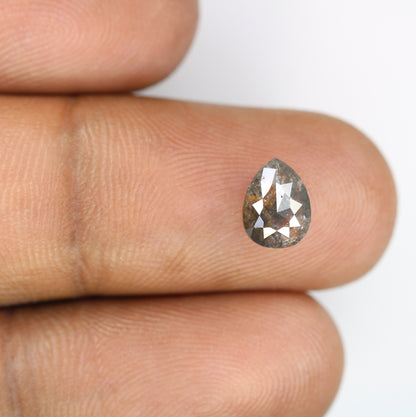 Pear Salt and Pepper Galaxy Diamond Ring for Gold Ring | Unique Rustic Diamond Jewelry | Custom Engagement Ring