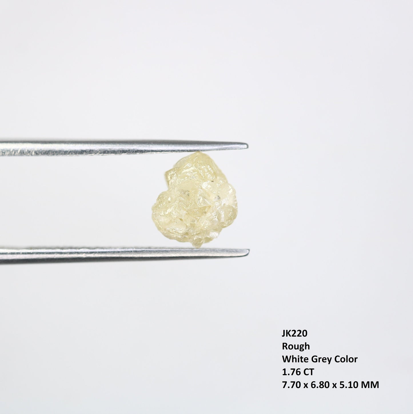 1.76 CT White Grey Rough Uncut Raw Diamond For Engagement RingFor Gold Ring Diamonds
