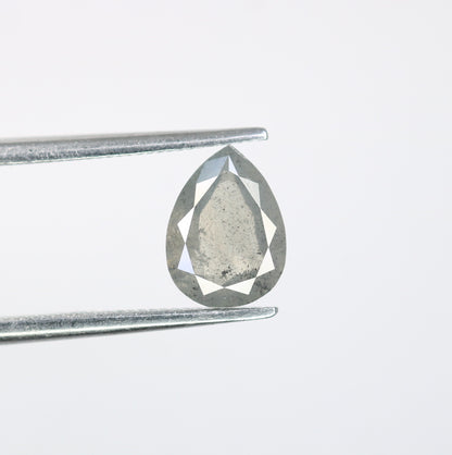 Pear Salt and Pepper Diamond Engagement Ring for Gold Ring | Unique Rustic Diamond Jewelry | Customizable Gemstone Ring