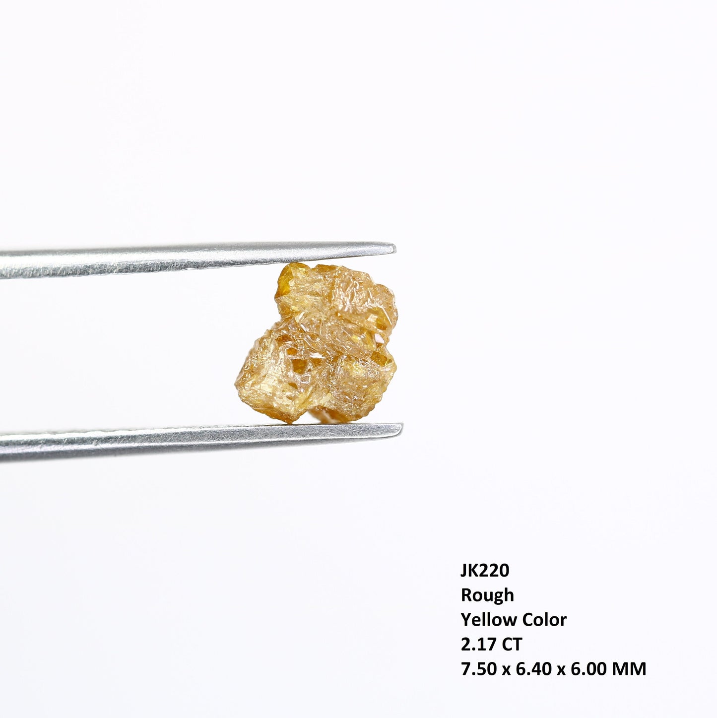 2.17 CT Raw Yellow Rough Uncut Diamond For Engagement RingFor Gold Ring Diamonds