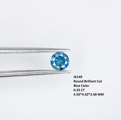 0.33 CT Loose Natural Round Brilliant Blue Diamond for Engagement Rings and Jewelry | Wholesale Pricing