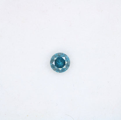 0.46 CT Round Brilliant Blue Diamond for Engagement Rings | Ideal for Gold Ring Settings