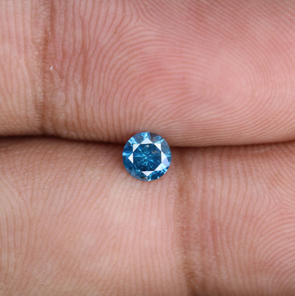 0.33 CT Loose Natural Round Brilliant Blue Diamond for Engagement Rings and Jewelry | Wholesale Pricing