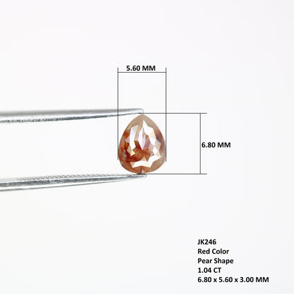 1 CT Rose Cut Pear Shape Diamond Engagement Ring | Unique Gold Ring | Natural Diamond Jewelry
