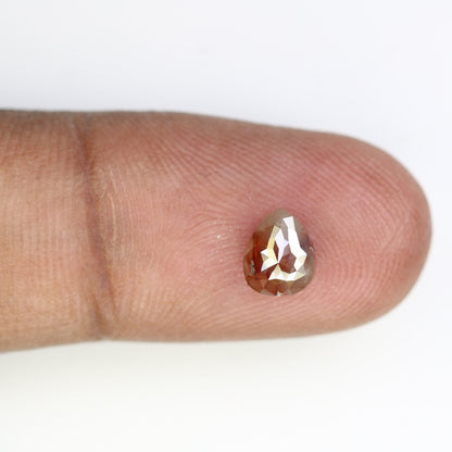 1 CT Rose Cut Pear Shape Diamond Engagement Ring | Unique Gold Ring | Natural Diamond Jewelry