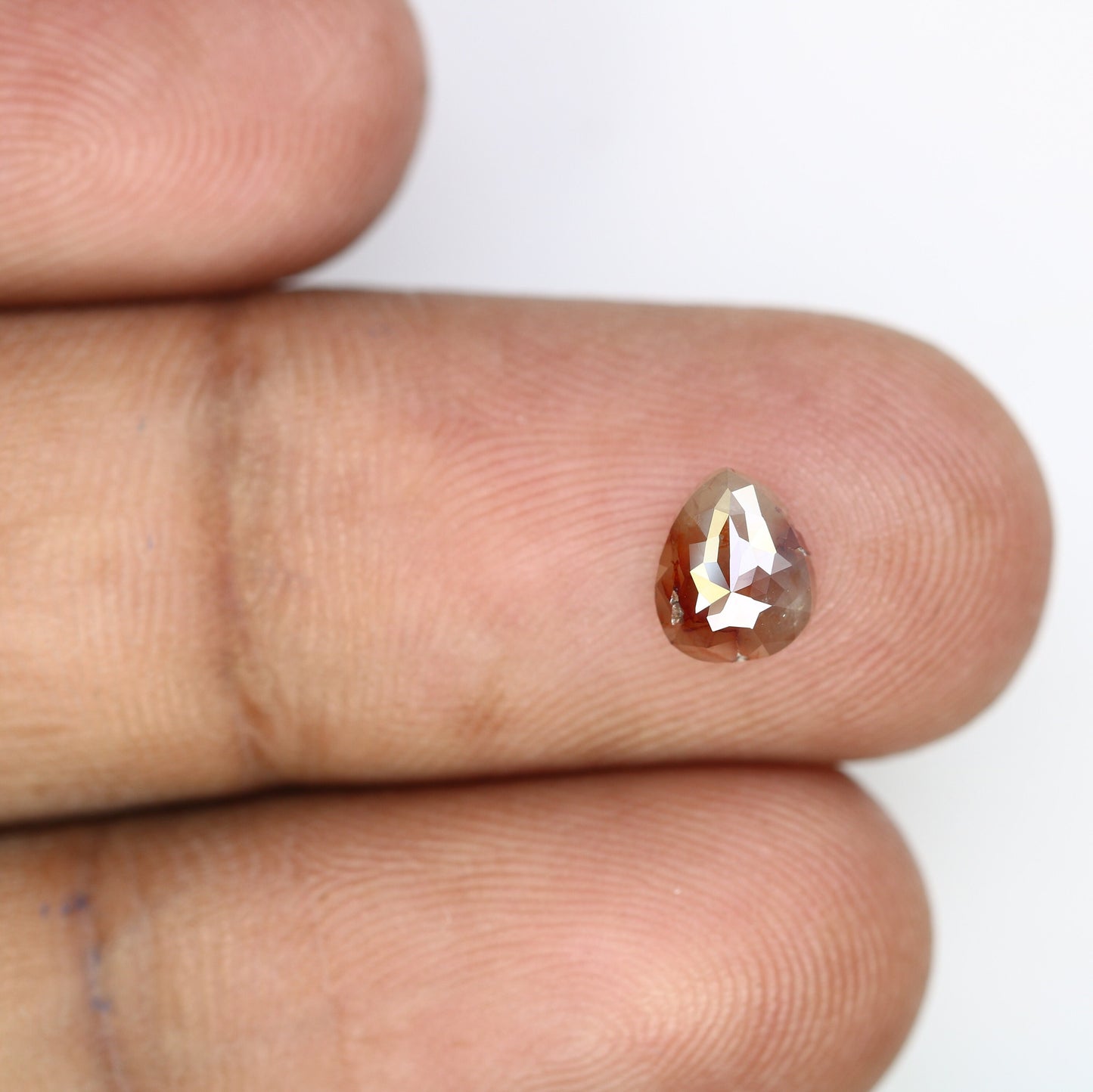 1 CT Rose Cut Pear Shape Diamond Engagement Ring | Unique Gold Ring | Natural Diamond Jewelry