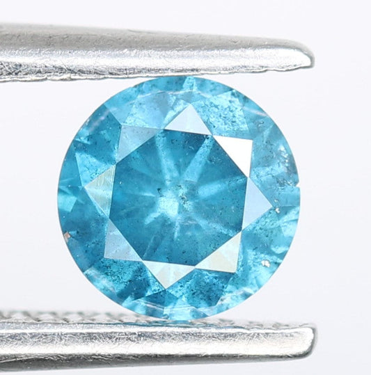 0.40 CT Loose Round Blue Diamond for Engagement Rings | Ideal for Gold Ring Settings | Natural Brilliant Cut