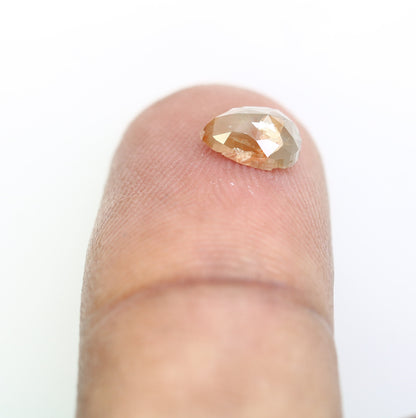 Pear Shape Salt and Pepper Peach Diamond Ring | Unique Gold Ring | Natural Diamond Jewelry