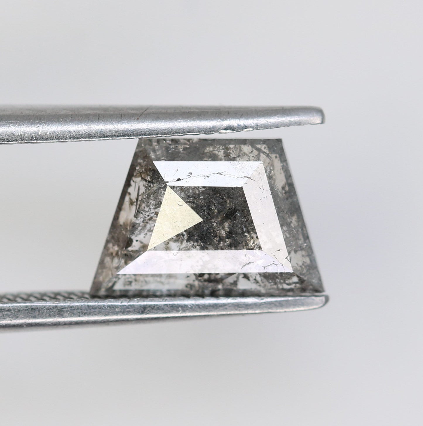 1.13 CT Salt and Pepper Diamond Trapezoid Cut For handmade necklace pendant Black/Grey crystal Diamond for Engagement Ring Anniversary Gift