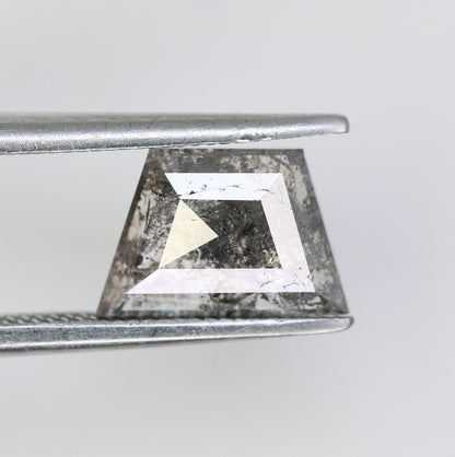 1.13 CT Salt and Pepper Diamond Trapezoid Cut For handmade necklace pendant Black/Grey crystal Diamond for Engagement Ring Anniversary Gift