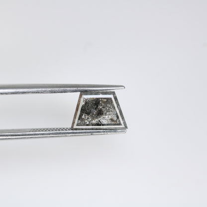 1.13 CT Salt and Pepper Diamond Trapezoid Cut For handmade necklace pendant Black/Grey crystal Diamond for Engagement Ring Anniversary Gift
