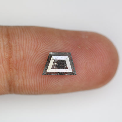 1.13 CT Salt and Pepper Diamond Trapezoid Cut For handmade necklace pendant Black/Grey crystal Diamond for Engagement Ring Anniversary Gift
