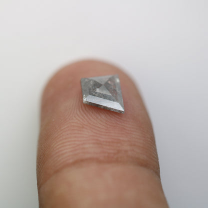 1.13 CT Salt and Pepper Diamond Trapezoid Cut For handmade necklace pendant Black/Grey crystal Diamond for Engagement Ring Anniversary Gift