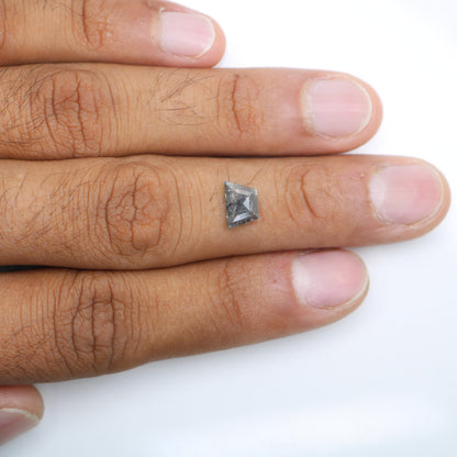 1.13 CT Salt and Pepper Diamond Trapezoid Cut For handmade necklace pendant Black/Grey crystal Diamond for Engagement Ring Anniversary Gift