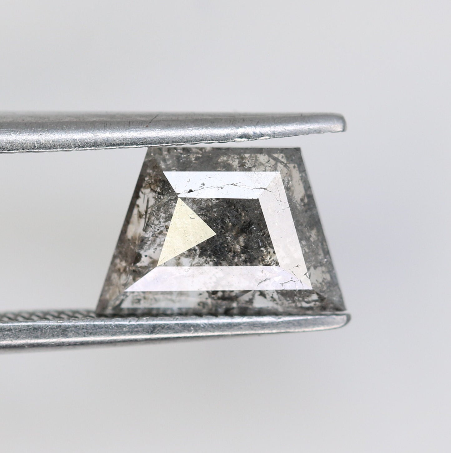 1.13 CT Salt and Pepper Diamond Trapezoid Cut For handmade necklace pendant Black/Grey crystal Diamond for Engagement Ring Anniversary Gift