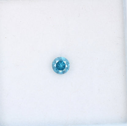 0.40 CT Loose Round Blue Diamond for Engagement Rings | Ideal for Gold Ring Settings | Natural Brilliant Cut