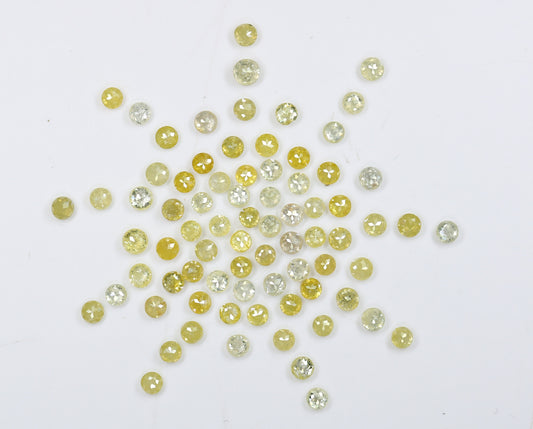 Color Diamonds Old Rose Cut Round/ Yellow Diamond Rose Cut Size Approx 1.8 - 2 mm /Rare Diamond CollectionFor Gold Ring Diamonds