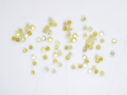 Color Diamonds Old Rose Cut Round/ Yellow Diamond Rose Cut Size Approx 1.8 - 2 mm /Rare Diamond CollectionFor Gold Ring Diamonds