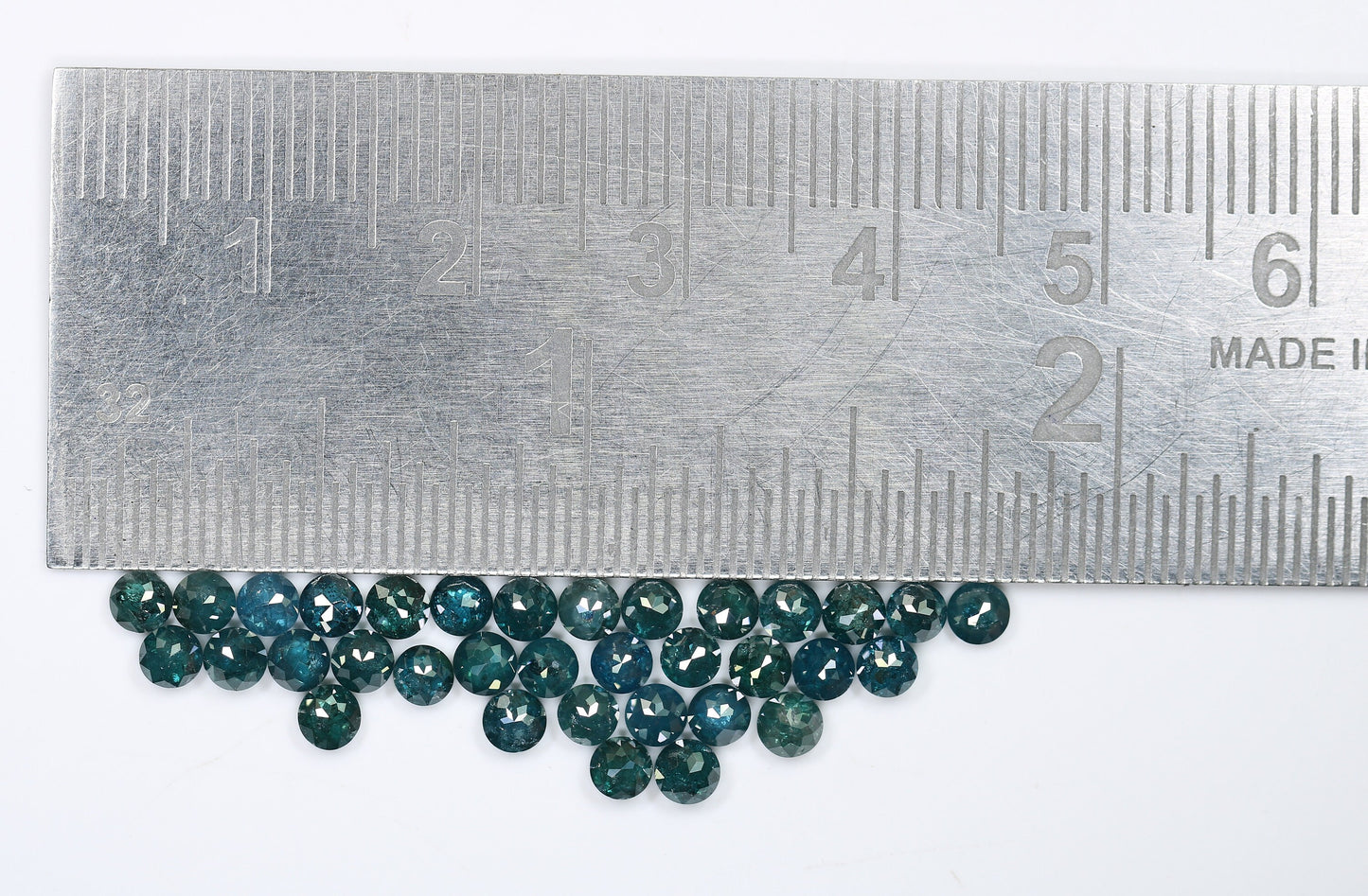 Blue Diamond Rose Cut, 3 mm Round. Fancy Color Faceted Diamond Natural DiamondFor Gold Ring, Pendent, Necklace Diamonds