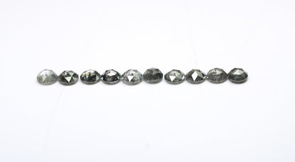 4 MM | Salt And Pepper Diamond | Round Rose Cut Diamond | Natural Loose Diamond For Earring Pair & Wedding Ring, Necklace |For Gold Ring