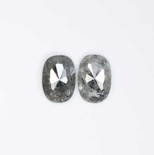 2.52 CT Loose Pair Salt and Pepper Diamond, Natural Loose Diamond, Fancy Diamond for Wedding Ring & Earring, jewelry gift for women Diamonds