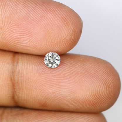 0.34 CT Round Cut Loose Salt and Pepper Diamond | Natural Ethical Gem | Ideal for Engagement, Anniversary, or Promise Jewelry | Vintage Gift