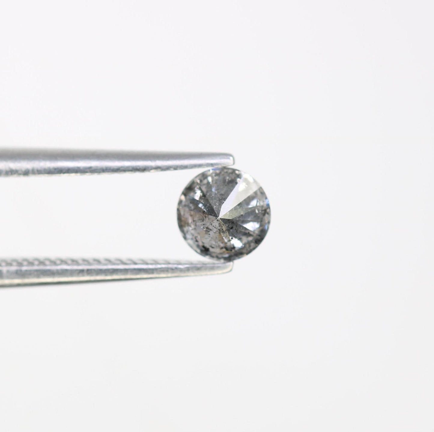 0.36 CT Loose Salt and Pepper Round Cut Diamond | Ethical Natural Gemstone | Unique Engagement Ring Alternative | Rustic Vintage Jewelry