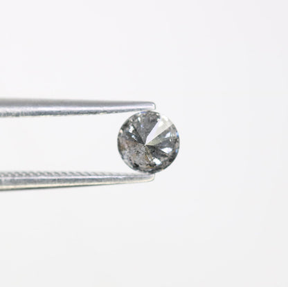 0.36 CT Loose Salt and Pepper Round Cut Diamond | Ethical Natural Gemstone | Unique Engagement Ring Alternative | Rustic Vintage Jewelry