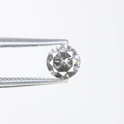 0.40 CT Loose Salt and Pepper Round Cut Diamond | Natural Ethical Gemstone | Unique Engagement Ring Alternative | Rustic Jewelry |