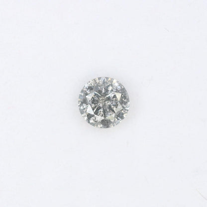 0.36 CT Loose Salt and Pepper Round Cut Diamond | Natural Ethical Gem | Unique Engagement Stone | Rustic Boho Vintage Jewelry