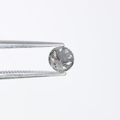 0.40 CT Loose Salt and Pepper Round Cut Diamond | Natural Ethical Gemstone | Unique Engagement Ring Alternative | Rustic Jewelry |