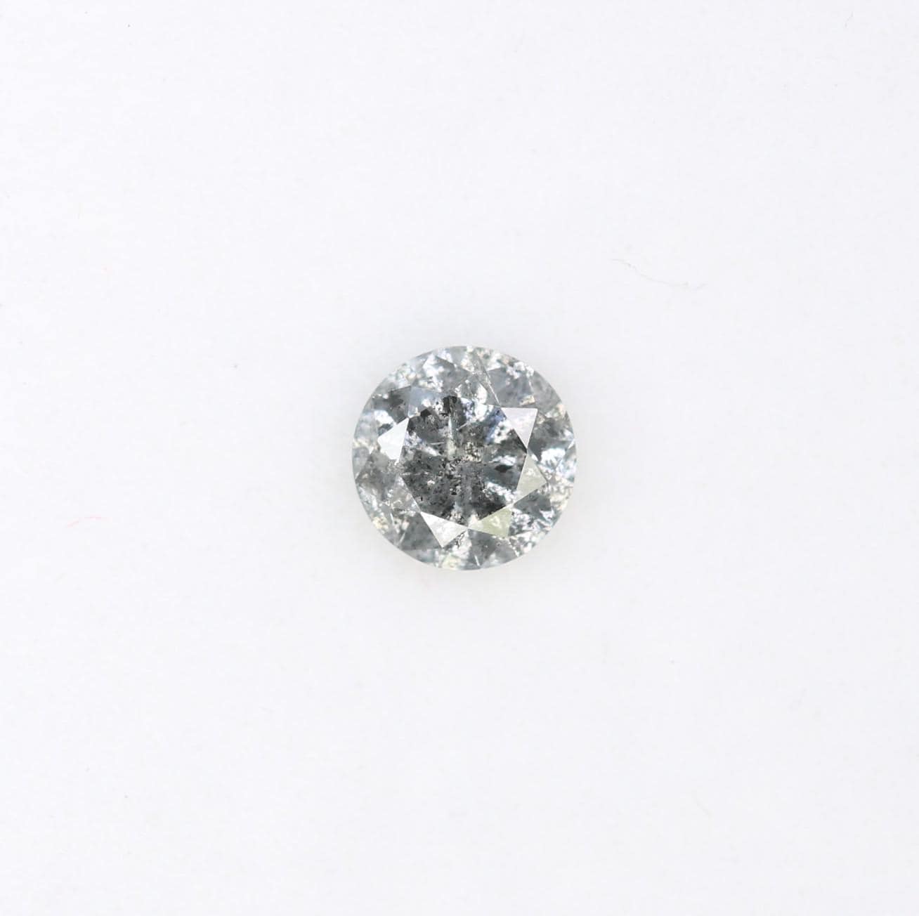 0.36 CT Loose Salt and Pepper Round Cut Diamond | Ethical Natural Gemstone | Unique Engagement Ring Alternative | Rustic Vintage Jewelry