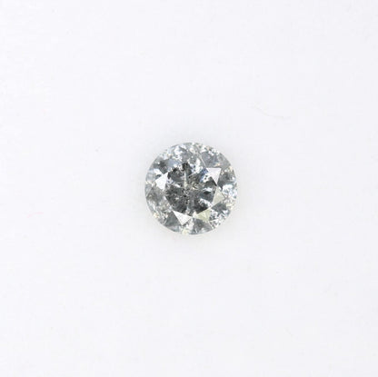 0.36 CT Loose Salt and Pepper Round Cut Diamond | Ethical Natural Gemstone | Unique Engagement Ring Alternative | Rustic Vintage Jewelry