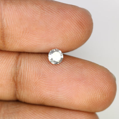 0.40 CT Loose Salt and Pepper Round Cut Diamond | Natural Ethical Gemstone | Unique Engagement Ring Alternative | Rustic Jewelry |