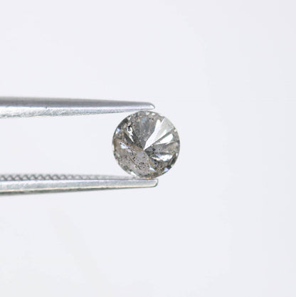 0.41 CT Loose Salt and Pepper Round Cut Diamond | Ethical Natural Gemstone | Unique Engagement Ring Alternative | Rustic Bohemian Jewelry