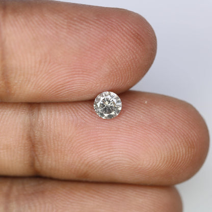 0.41 CT Loose Salt and Pepper Round Cut Diamond | Ethical Natural Gemstone | Unique Engagement Ring Alternative | Rustic Bohemian Jewelry